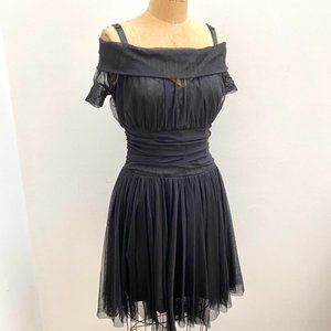Fit and Flare Little Black Dress w Built In Corset